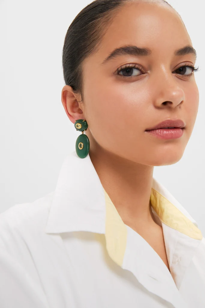 Green Jade Dorothy Earrings - Image 2