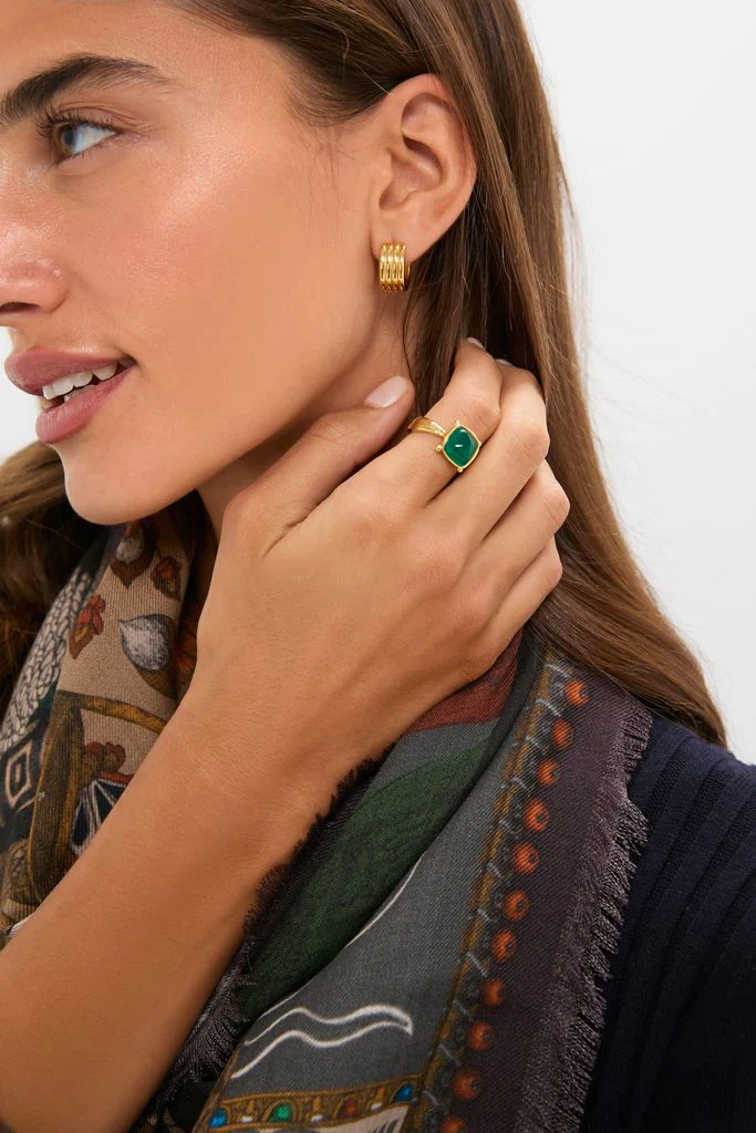 Green Onyx Mystic Eye Gem Ring - Image 2