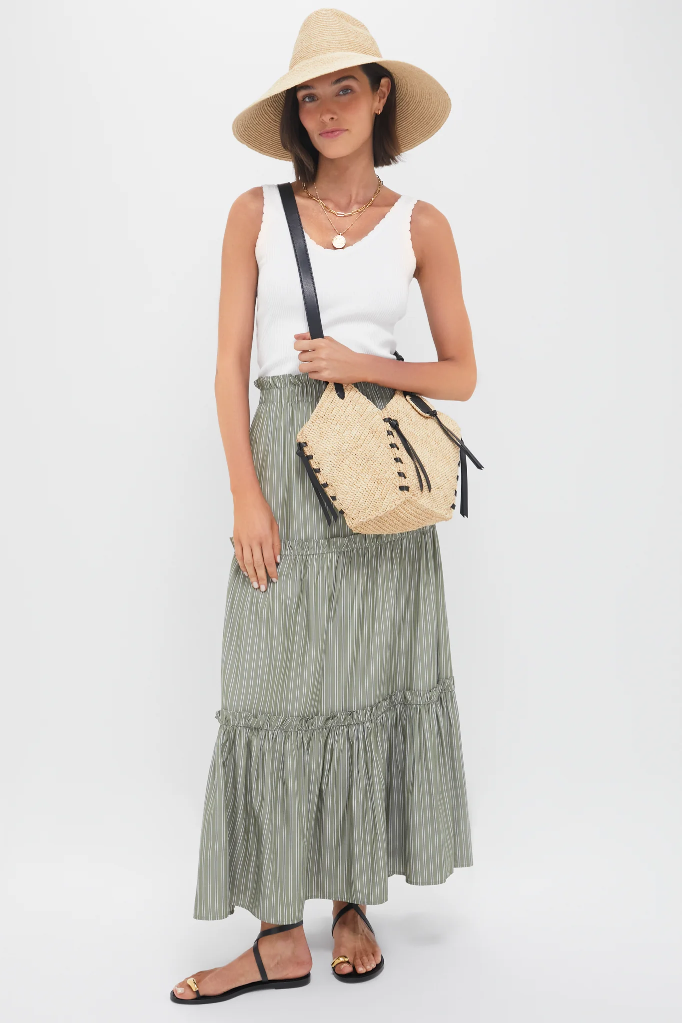 Green Stripe Prado Skirt - Image 2