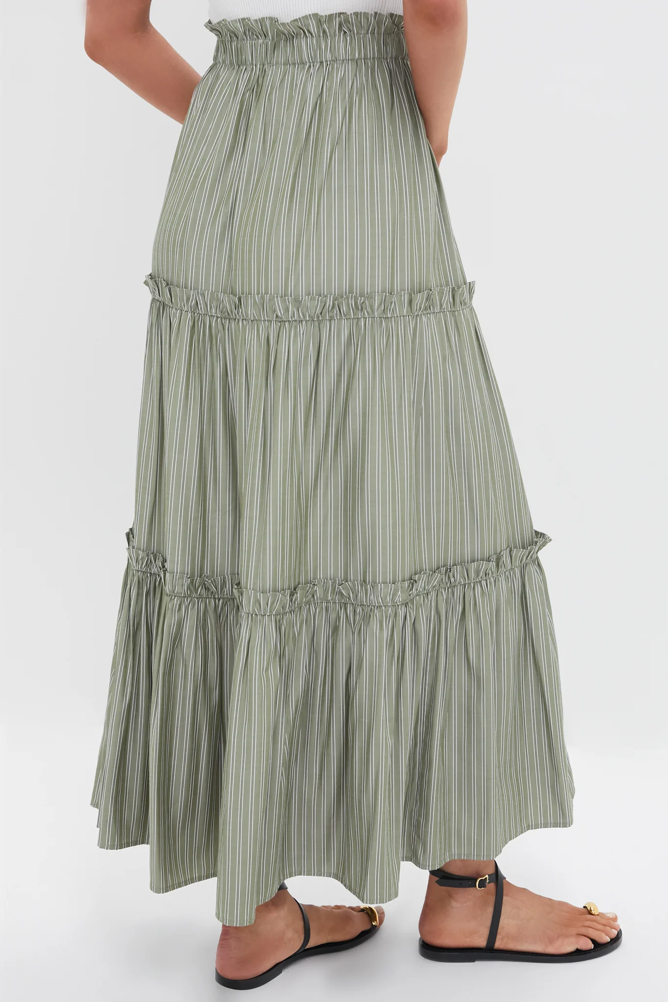 Green Stripe Prado Skirt - Image 4