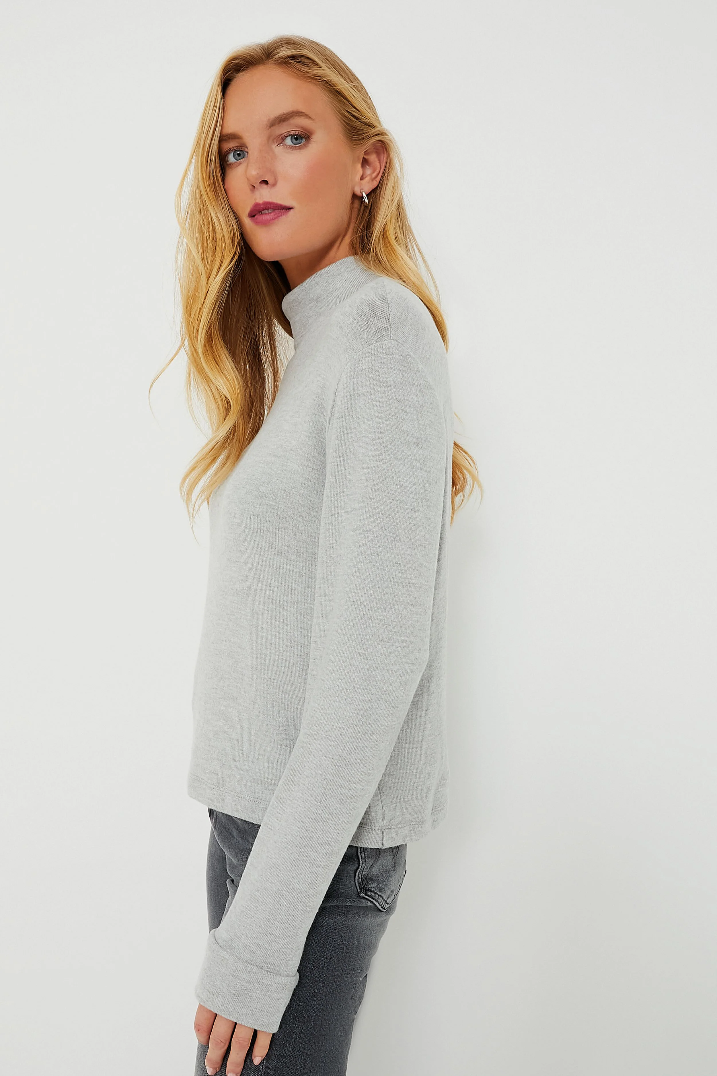 Heather Grey Sweater Turtleneck - Image 3