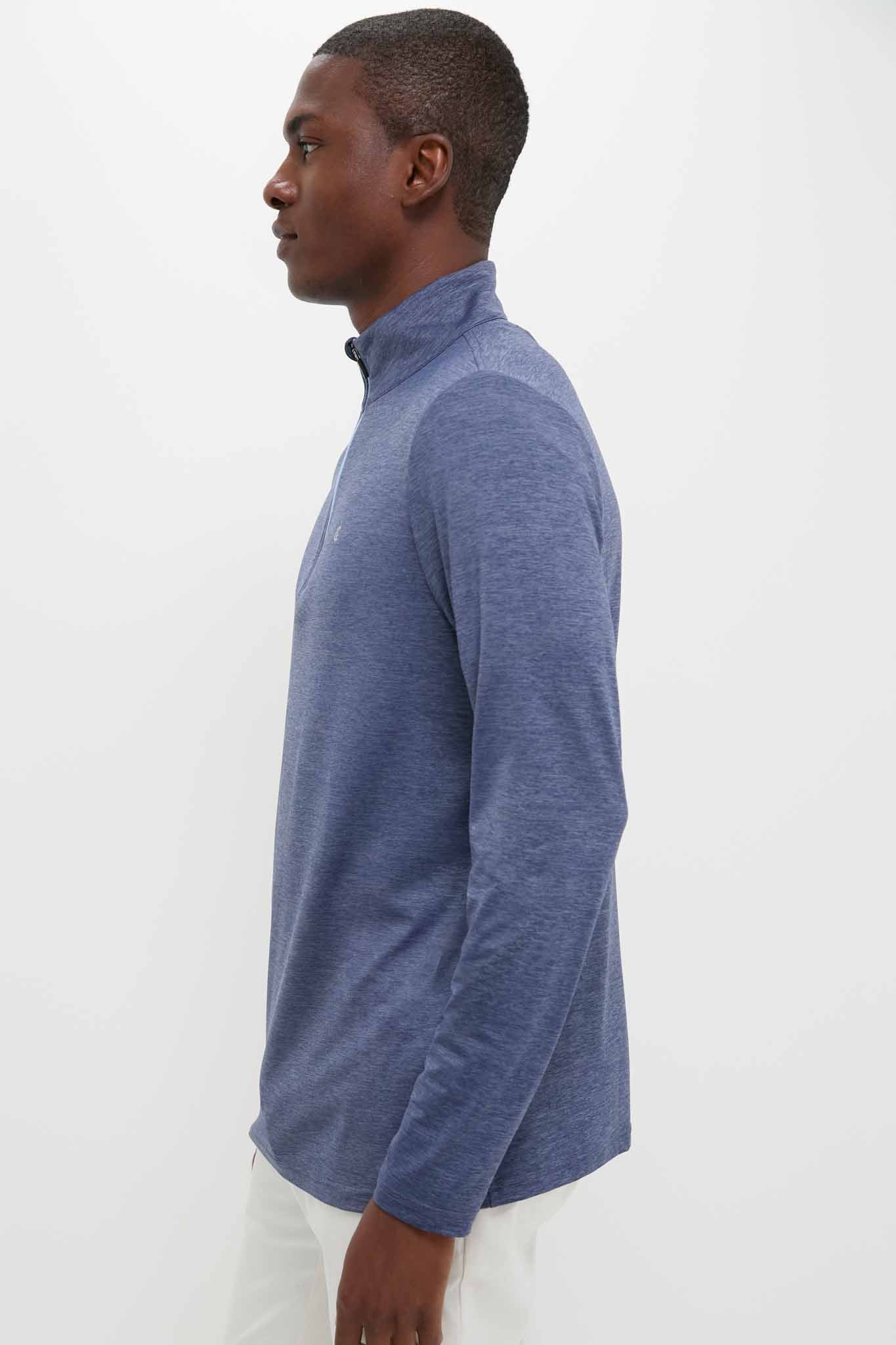 Heathered Navy Featherweight Performance Pullover - Image 3