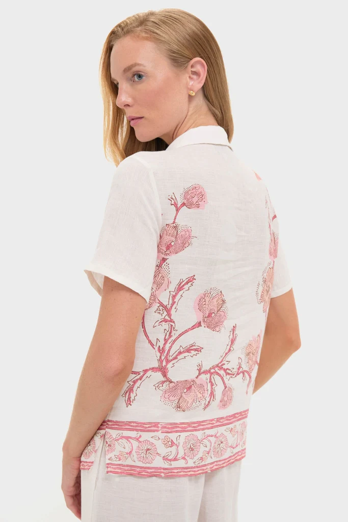 Hibiscus Bloom Pink Gabriella Shirt - Image 4