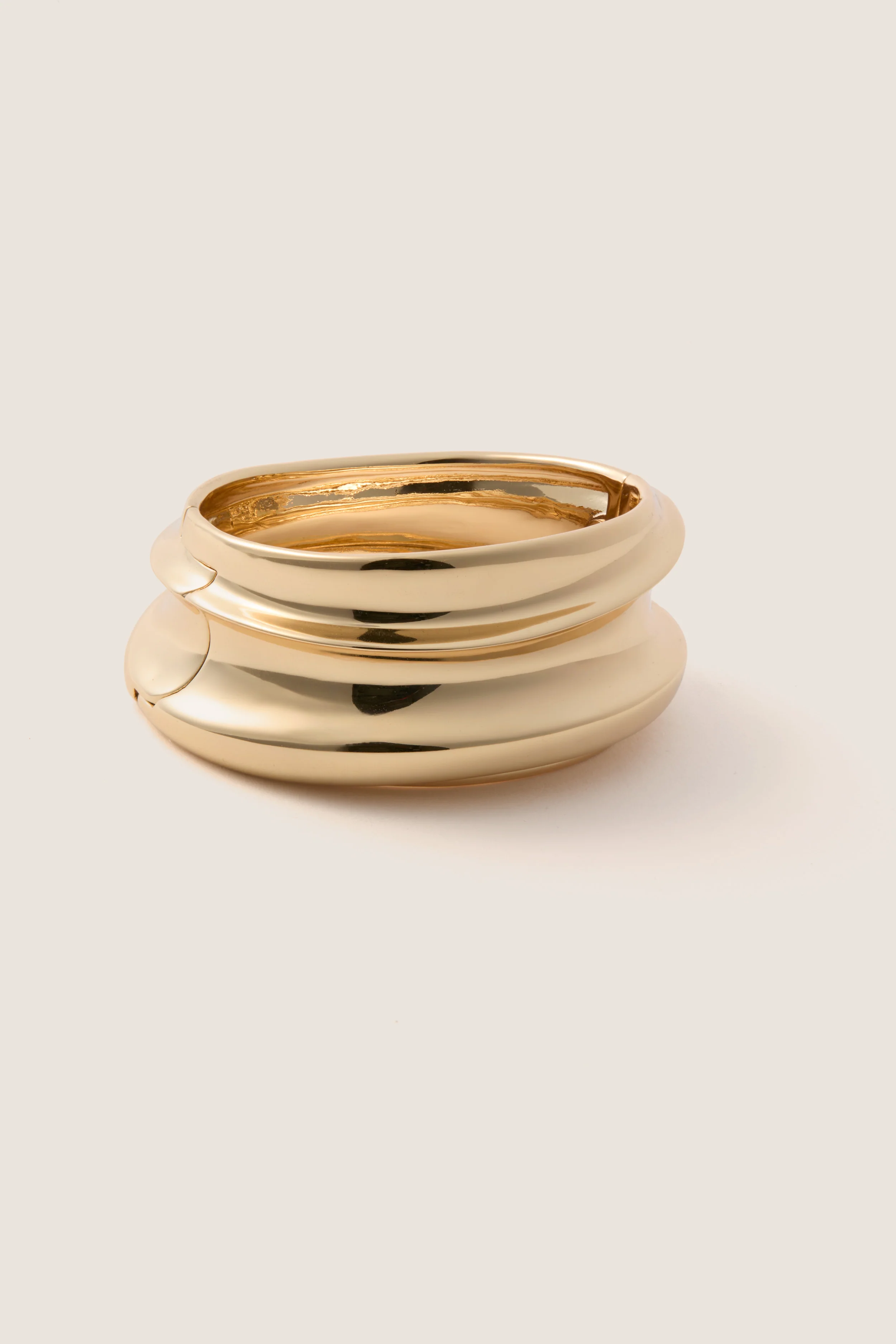 High Polish Gold Mega Lennon Bangle