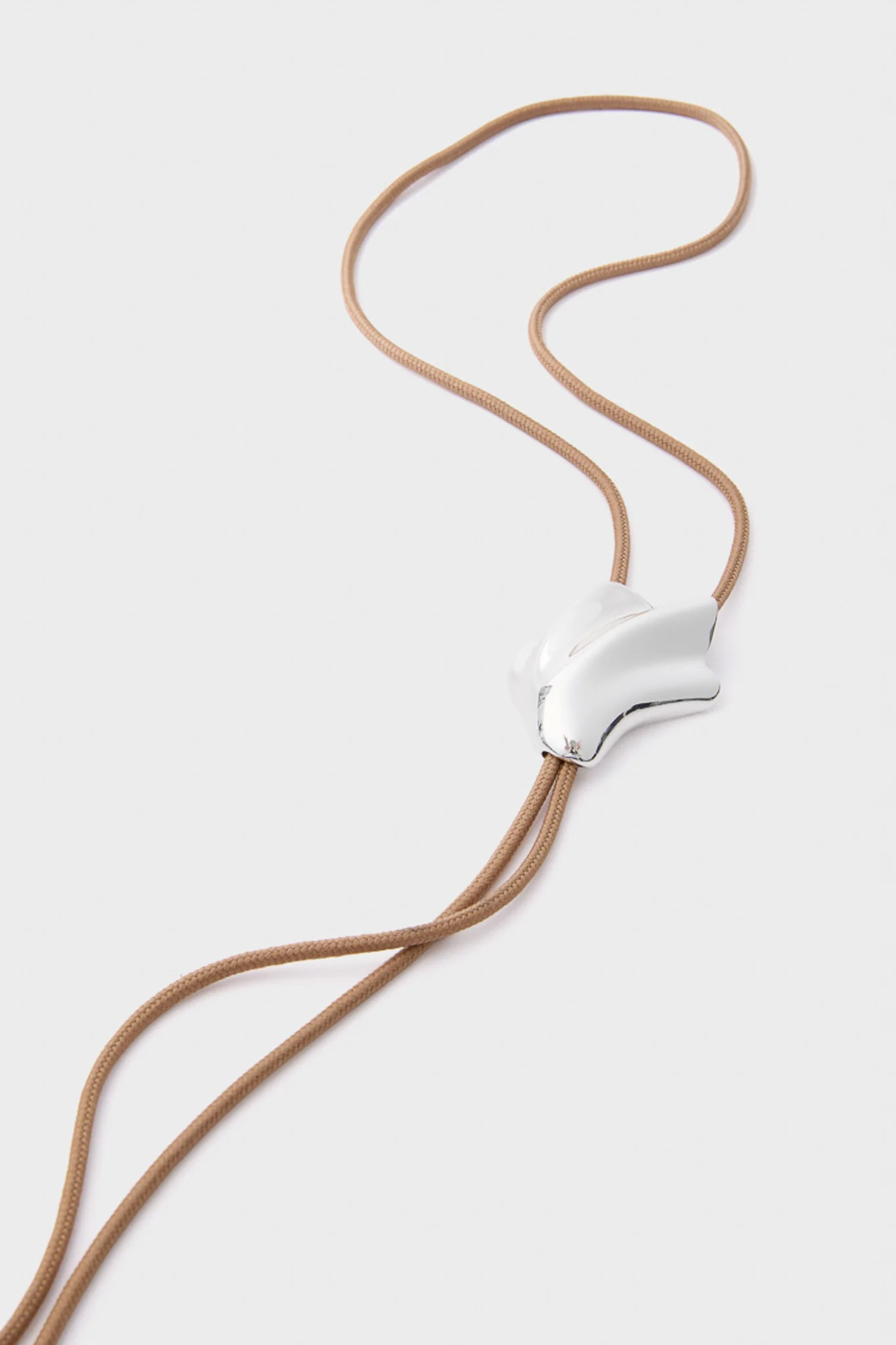 High Polish Silver Lydia Bolo Tie Necklace - Image 5