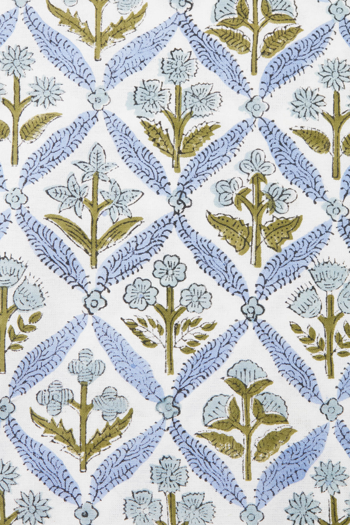 Hydrangea Blue Garden Trellis Napkins Set of 4 - Image 4