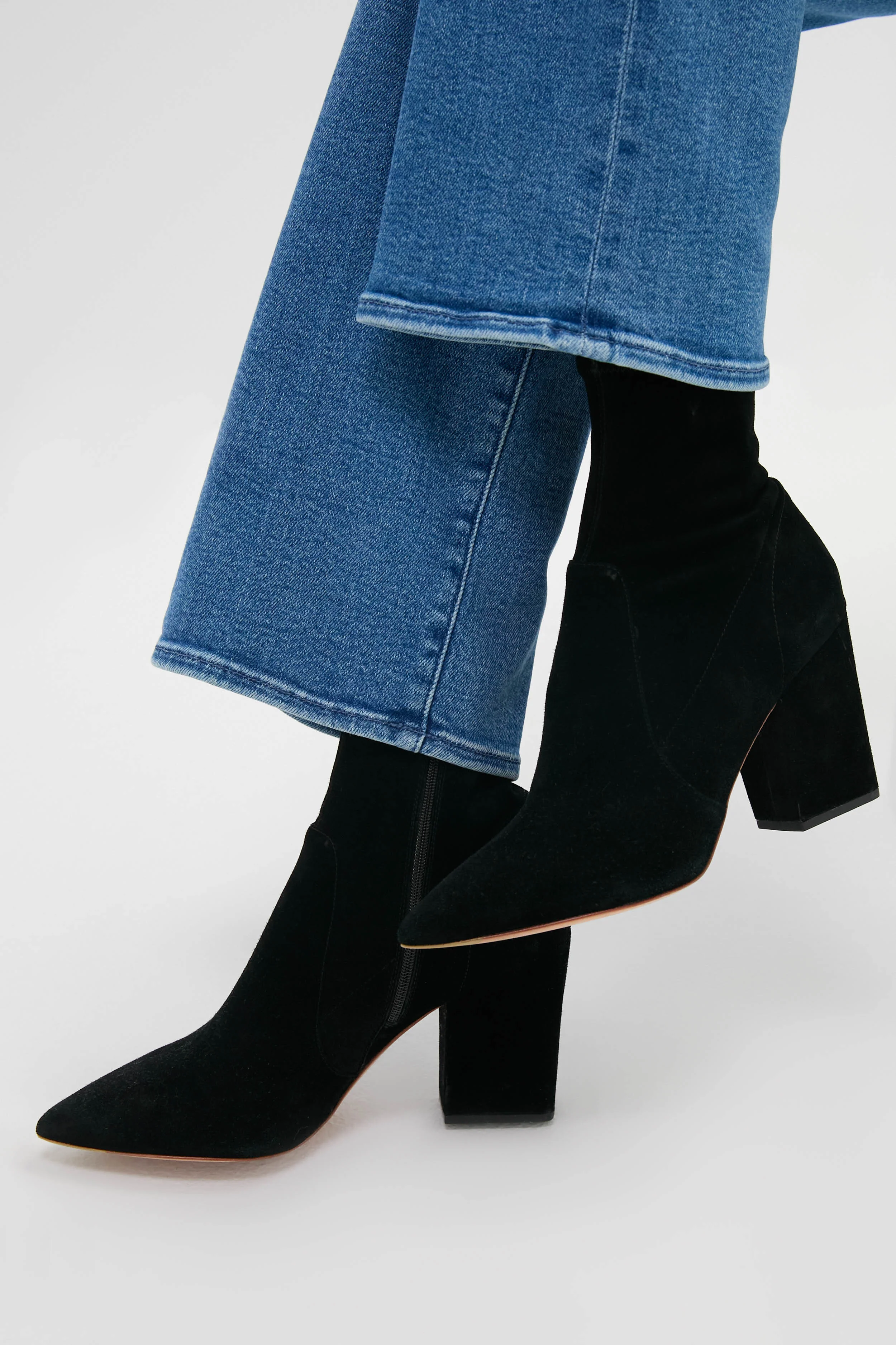 Black Isla Slim Ankle Booties - Image 2