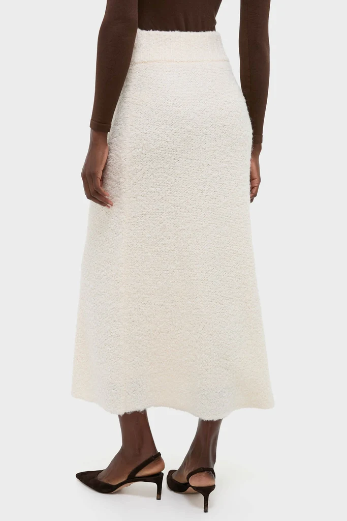 Ivory Boucle Lillia Sweater Skirt - Image 4