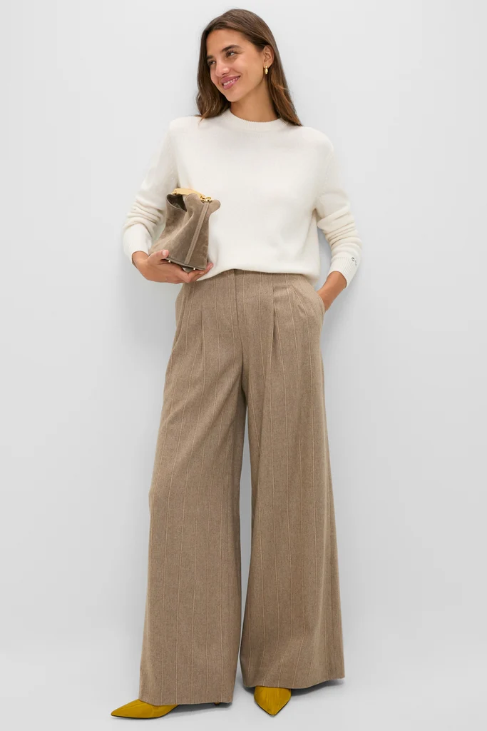 Ivory Cashmere Boyfriend Bodie Crewneck - Image 2