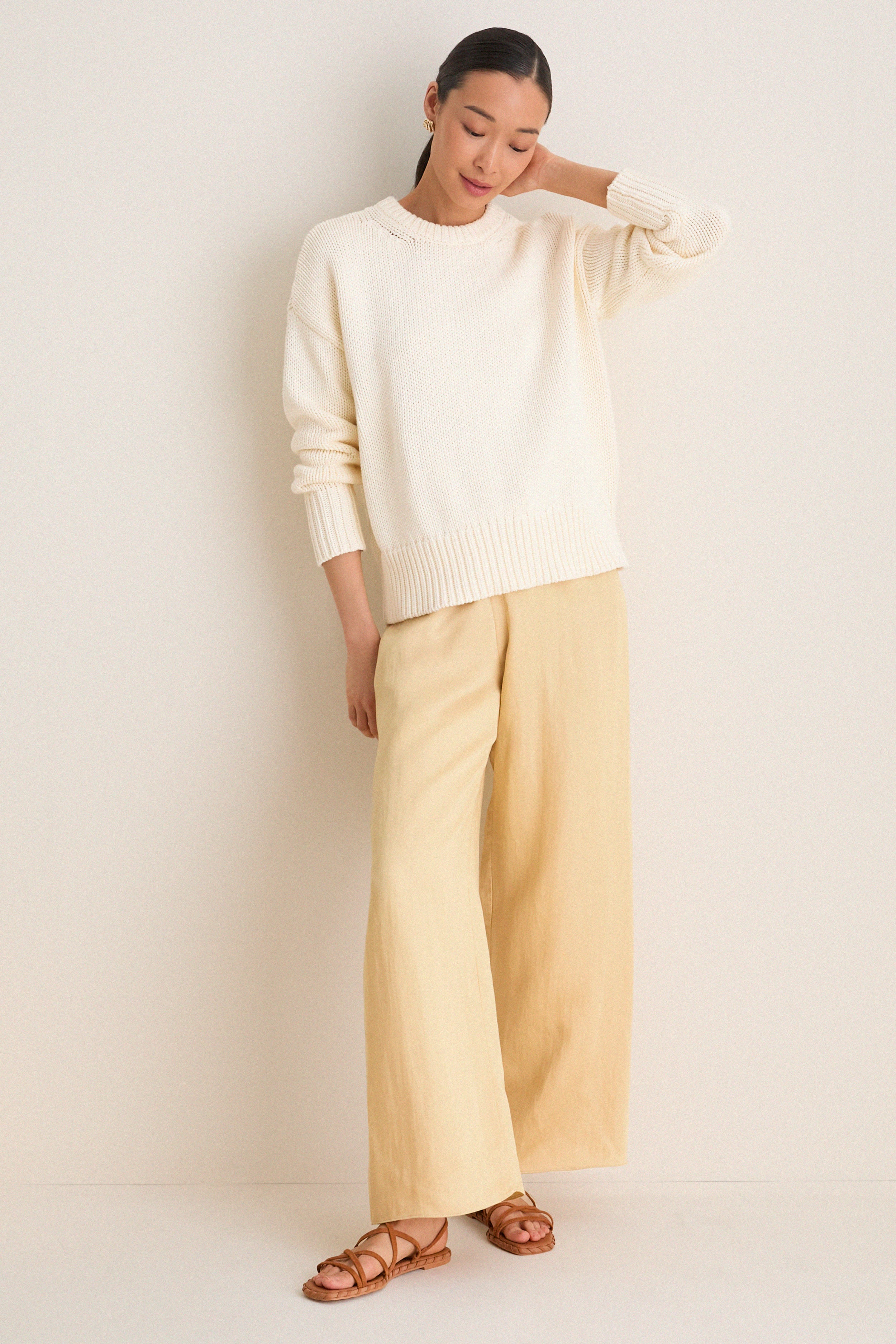 Ivory Cotton Cliff Crewneck - Image 6