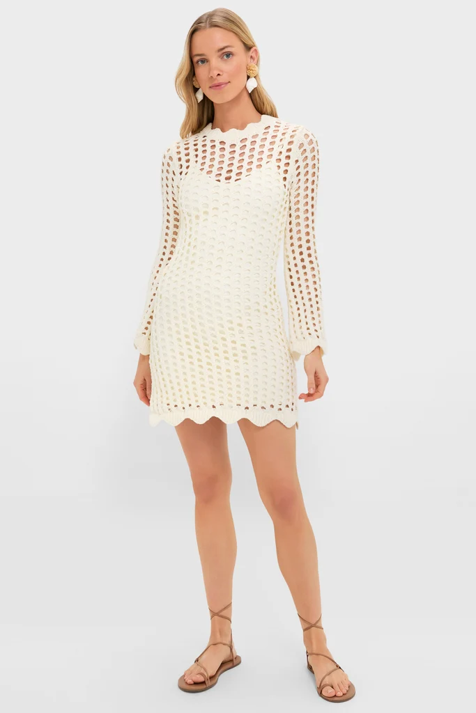 Ivory Knit Tamara Mini Dress - Image 6