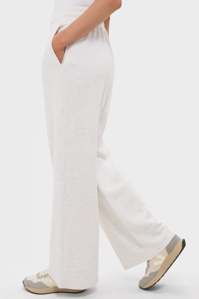 Ivory Marl Extra Wide Leg Sweatpant 29.5 - Image 3