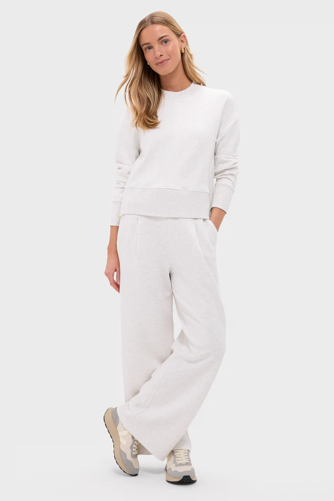 Ivory Marl Philippe Crop Sweatshirt - Image 6
