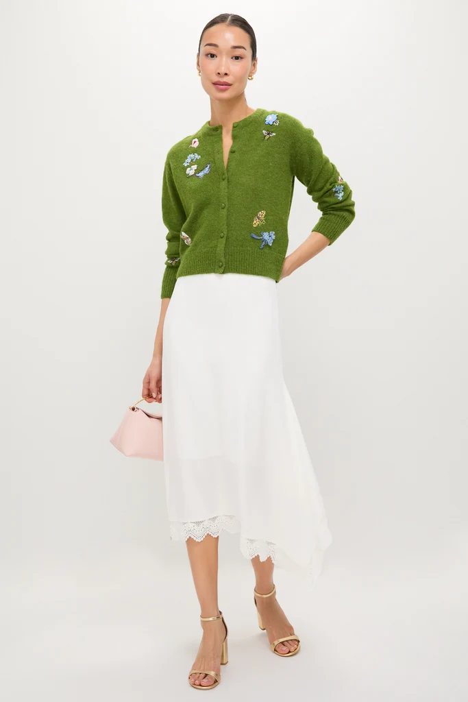 Ivory Pencil Midi Skirt - Image 3