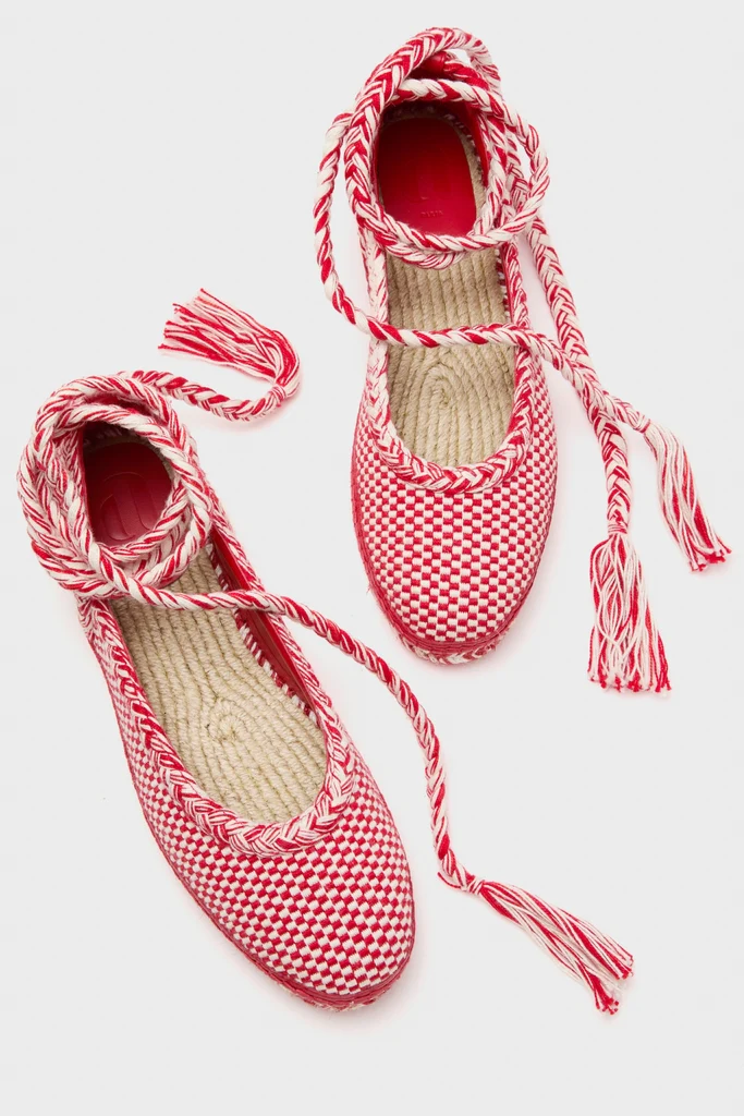 Ivory Red Magda Espadrille Flats - Image 3