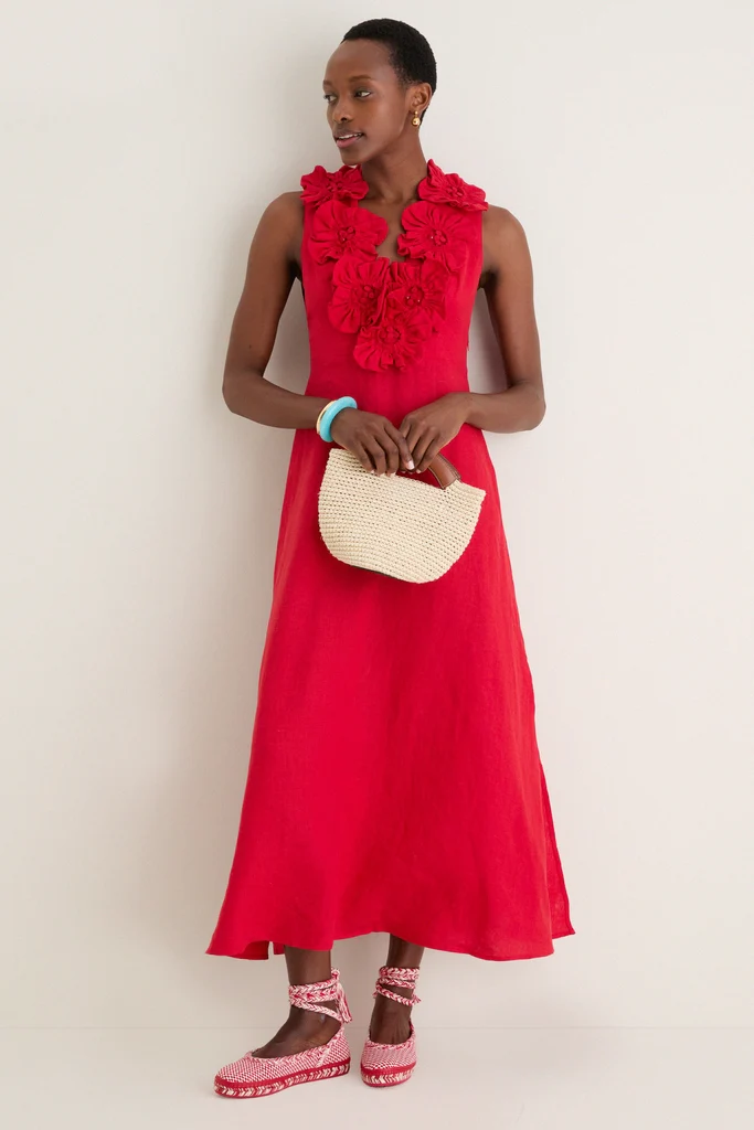 Ivory Red Magda Espadrille Flats - Image 4