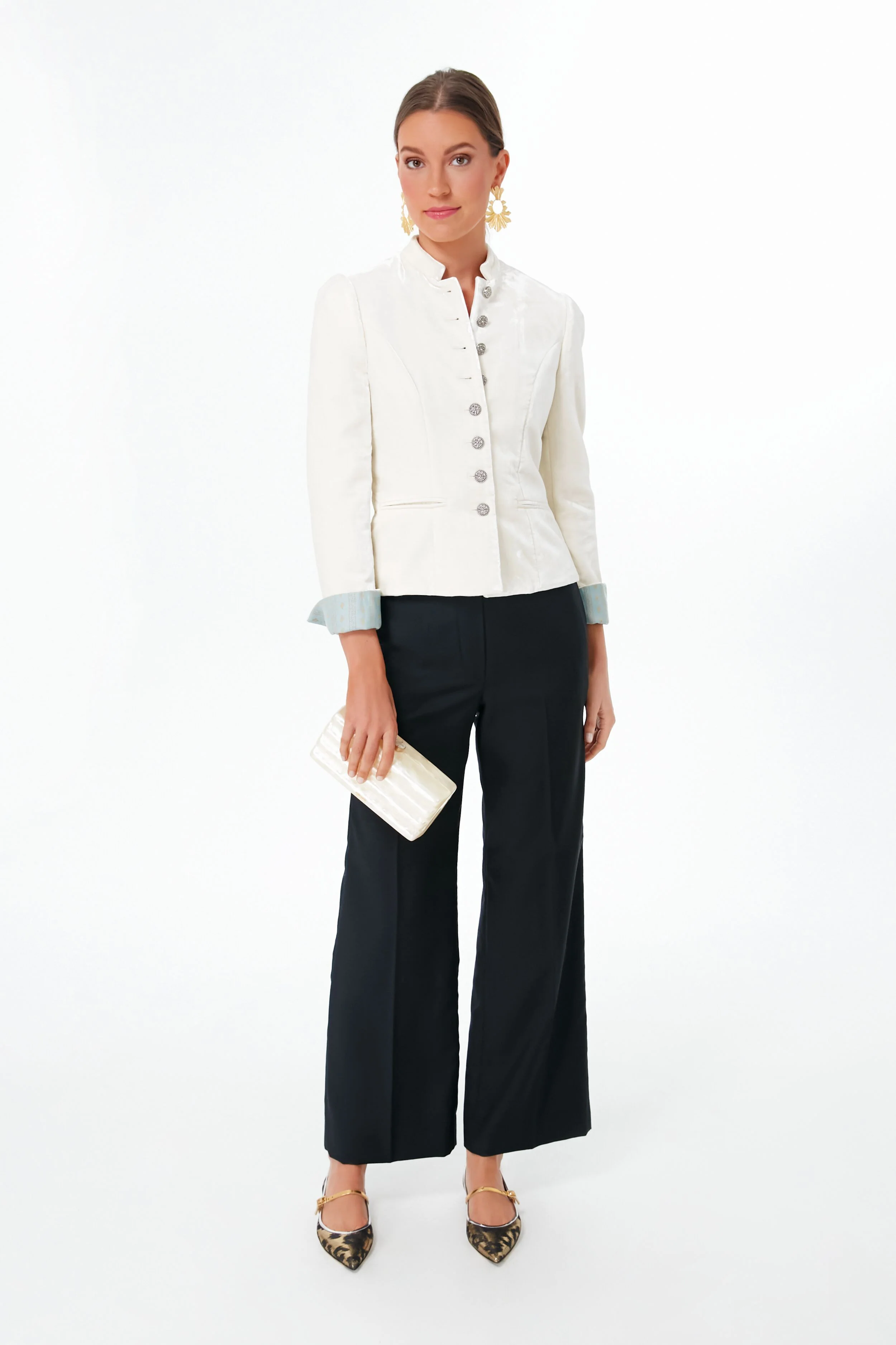 Ivory Velvet Annabelle Bride Jacket - Image 2