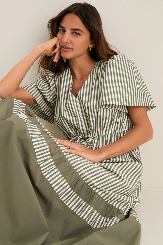 Jardin Stripe Cotton Poplin Mitchell Dress - Image 6