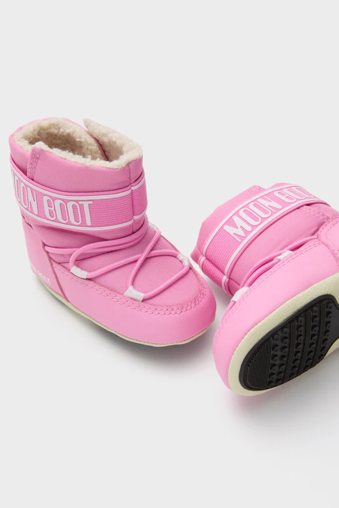 Kids Light Pink Crib Nylon Boots - Image 3