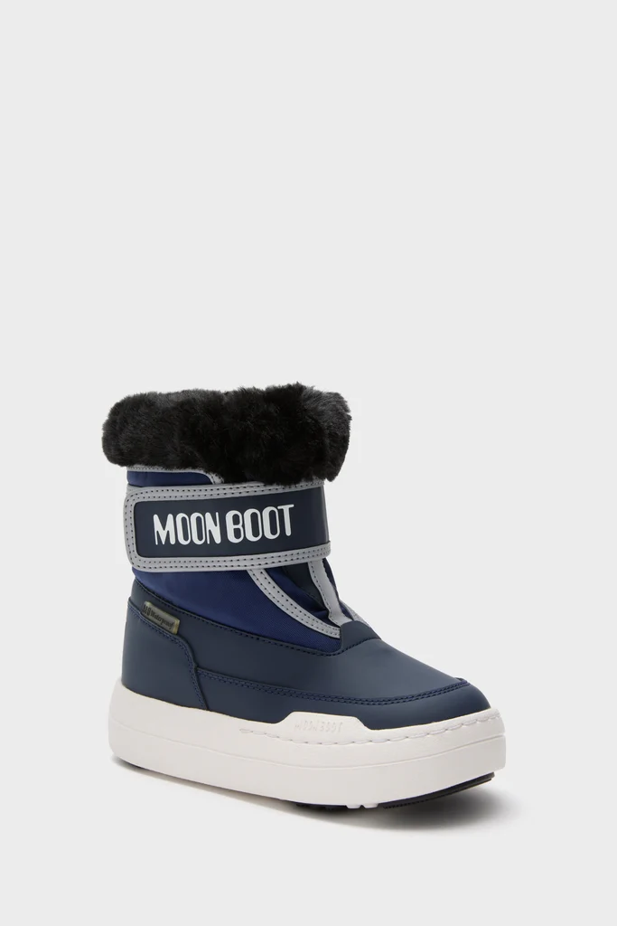 Kids Navy Jr Parkstrap Boots