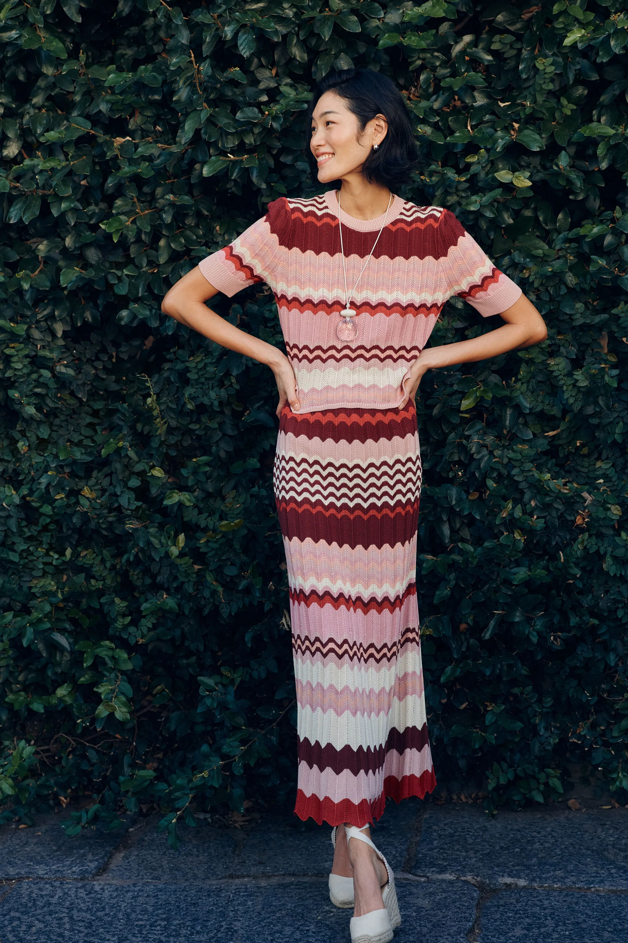 La Vie En Rose Stripe Sylvie Skirt - Image 2