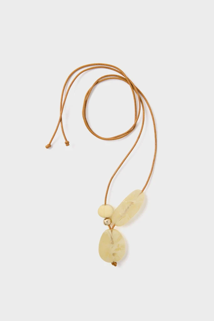 Lemon Brass Rock Cluster Pendant