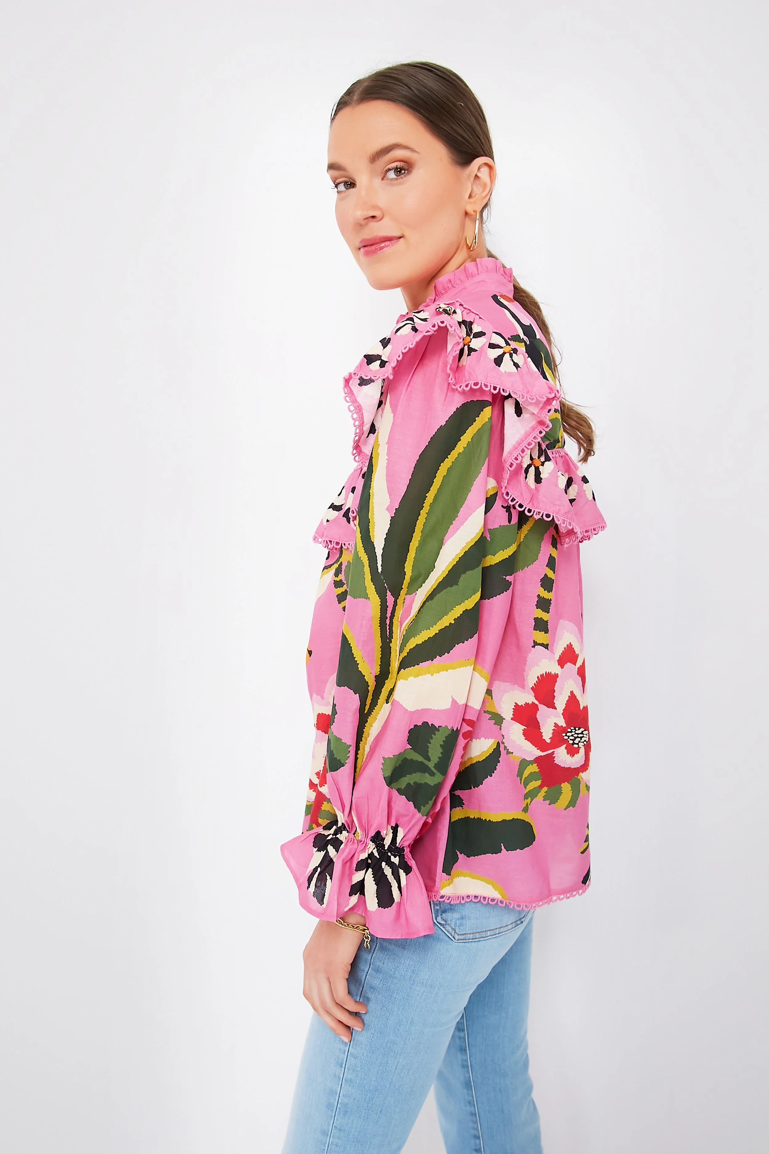 Leopard Forest Pink Blouse - Image 3