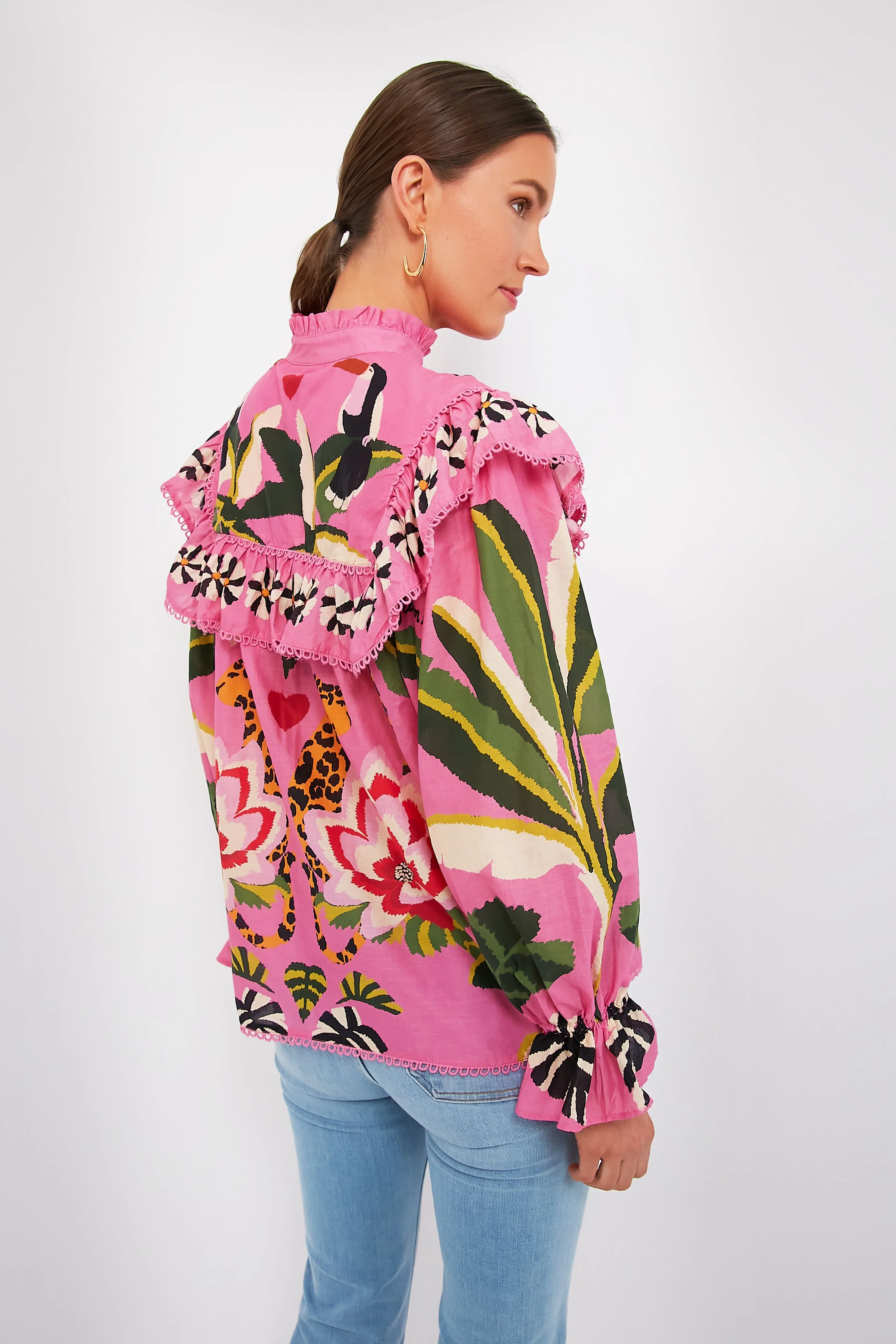 Leopard Forest Pink Blouse - Image 4