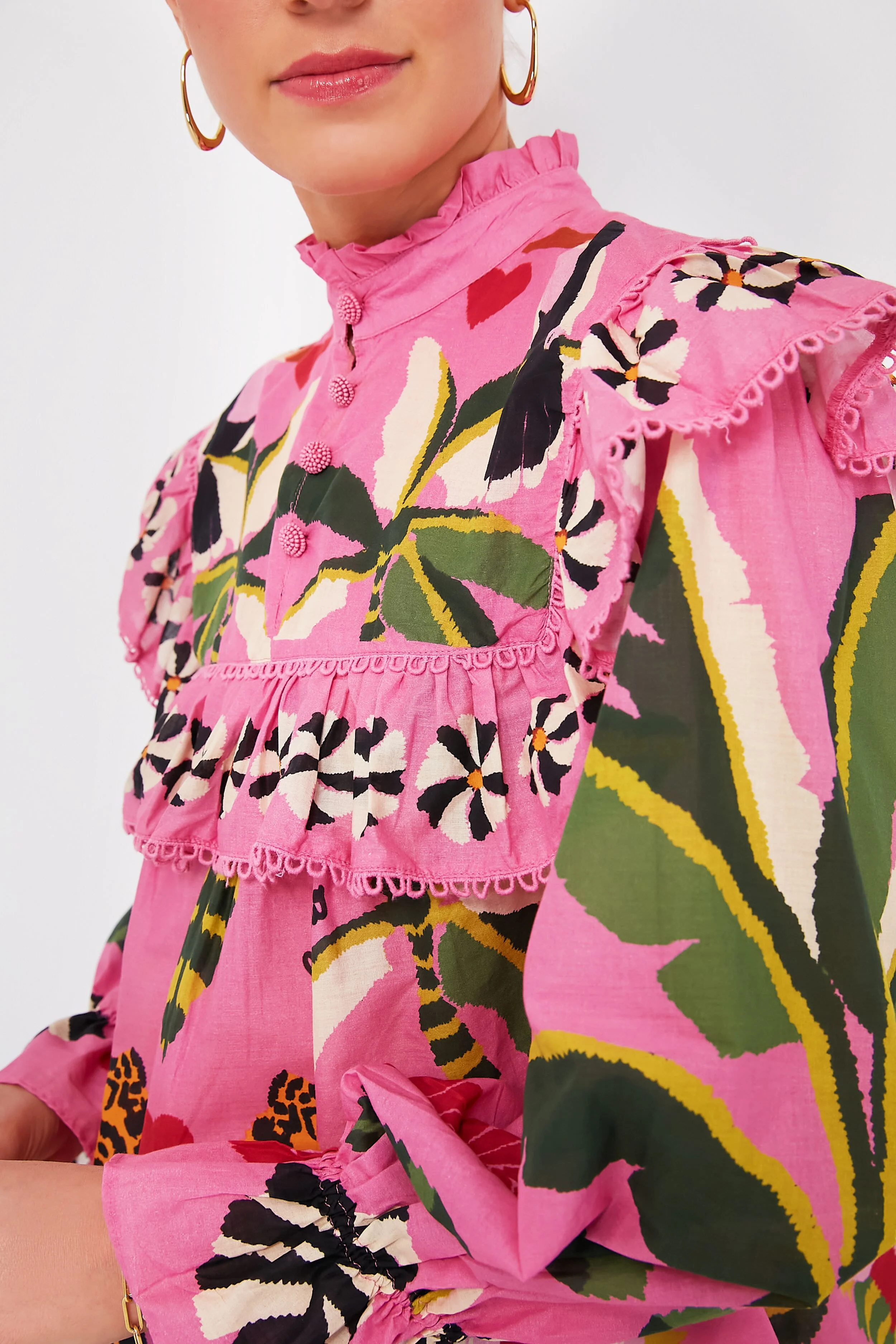 Leopard Forest Pink Blouse - Image 5