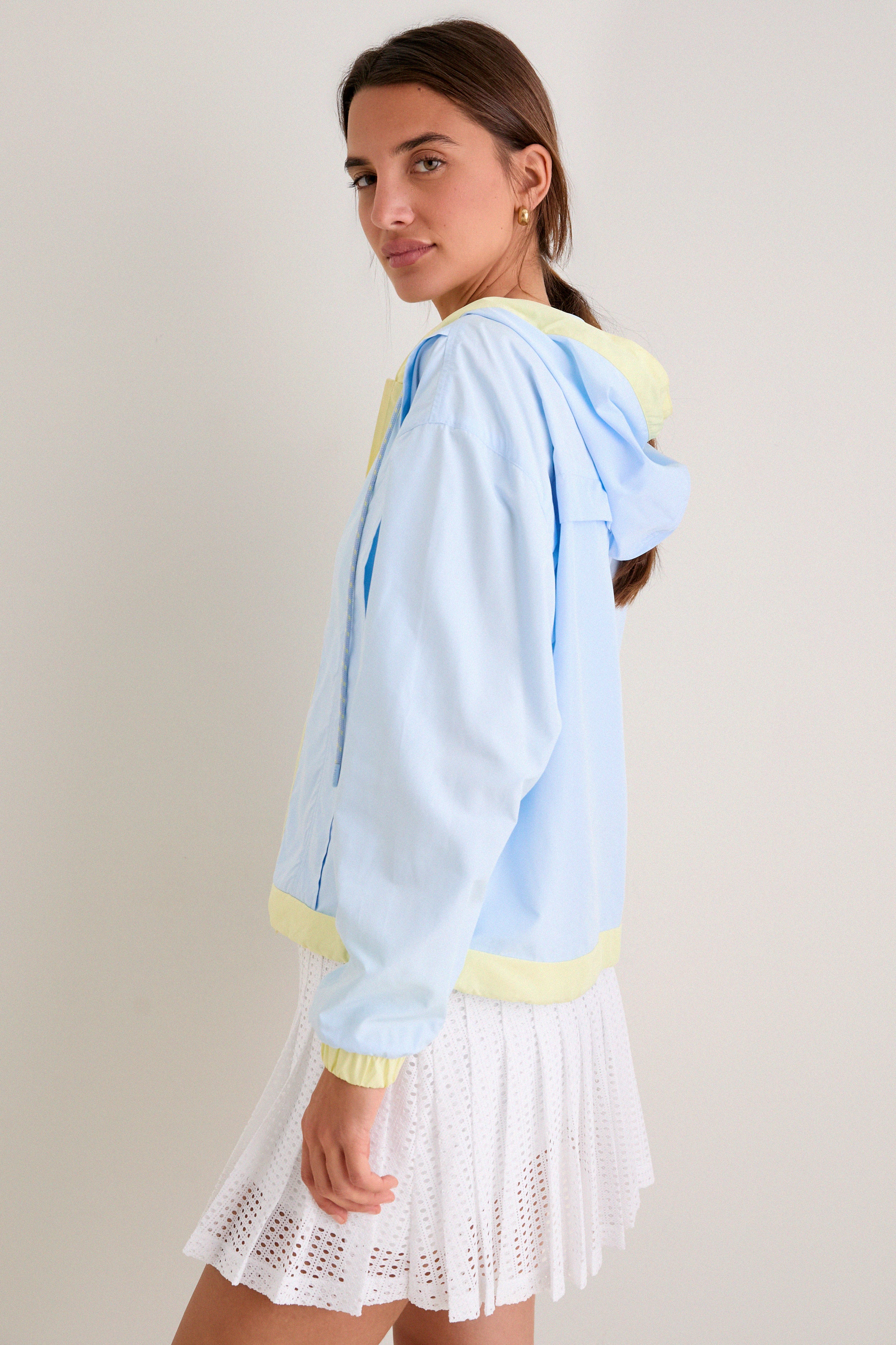 Light Blue Gailliot Packable Windbreaker - Image 4