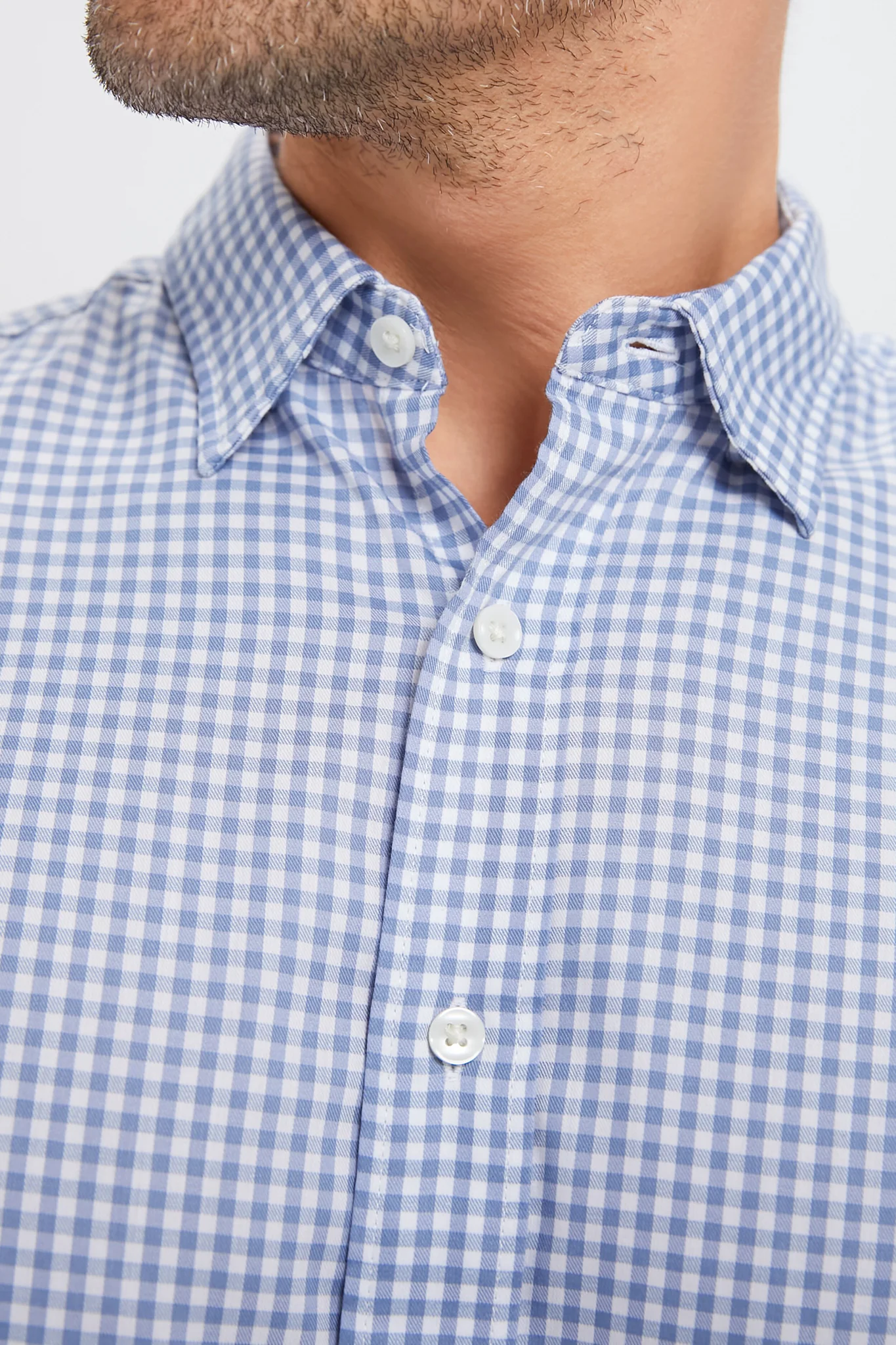 Light Blue Gingham Movement Shirt - Image 5
