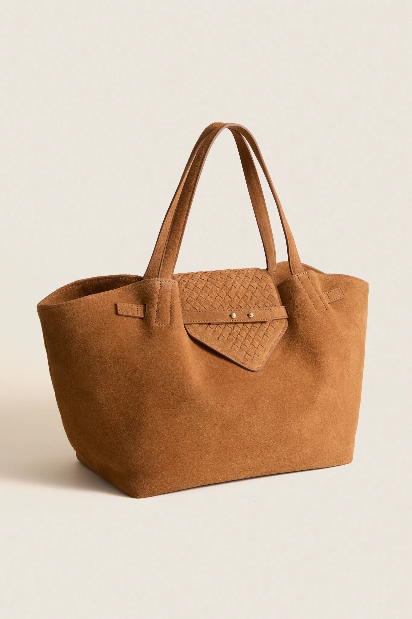 Camel Suede Blaine Tote - Image 5