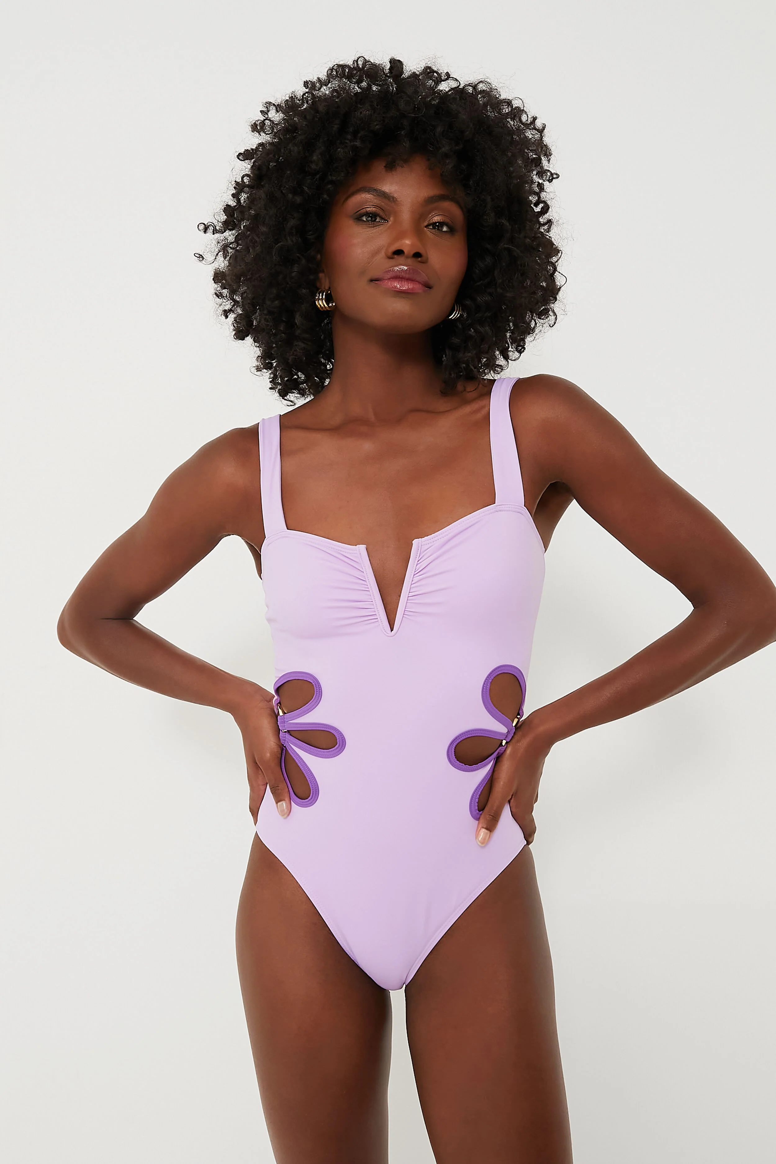 Lilac and Plum Flora One Piece