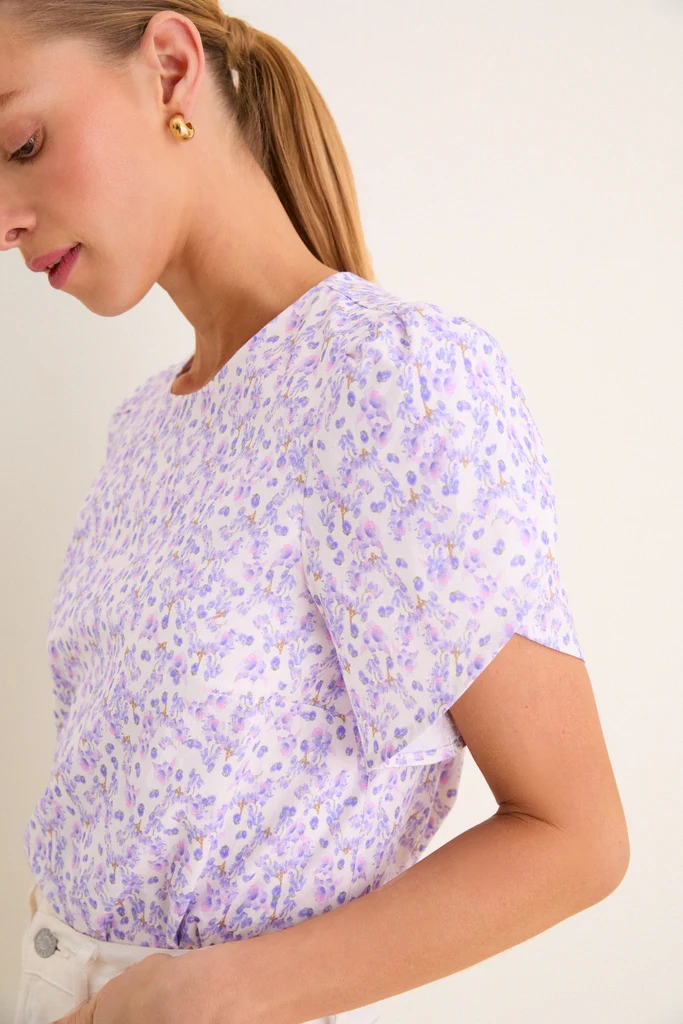 Lilac Floral Rosenberg Blouse - Image 2