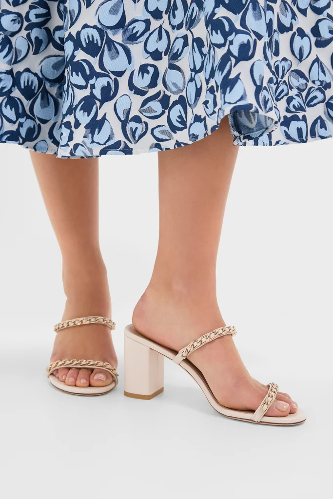 Linen Soluxe Crystal Slide Heels - Image 2