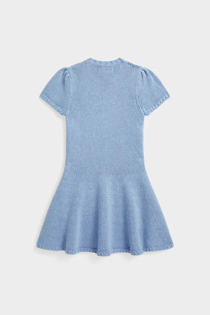 Little Girls Short-Sleeve Combed Cotton Flag Sweater Dress - Image 2