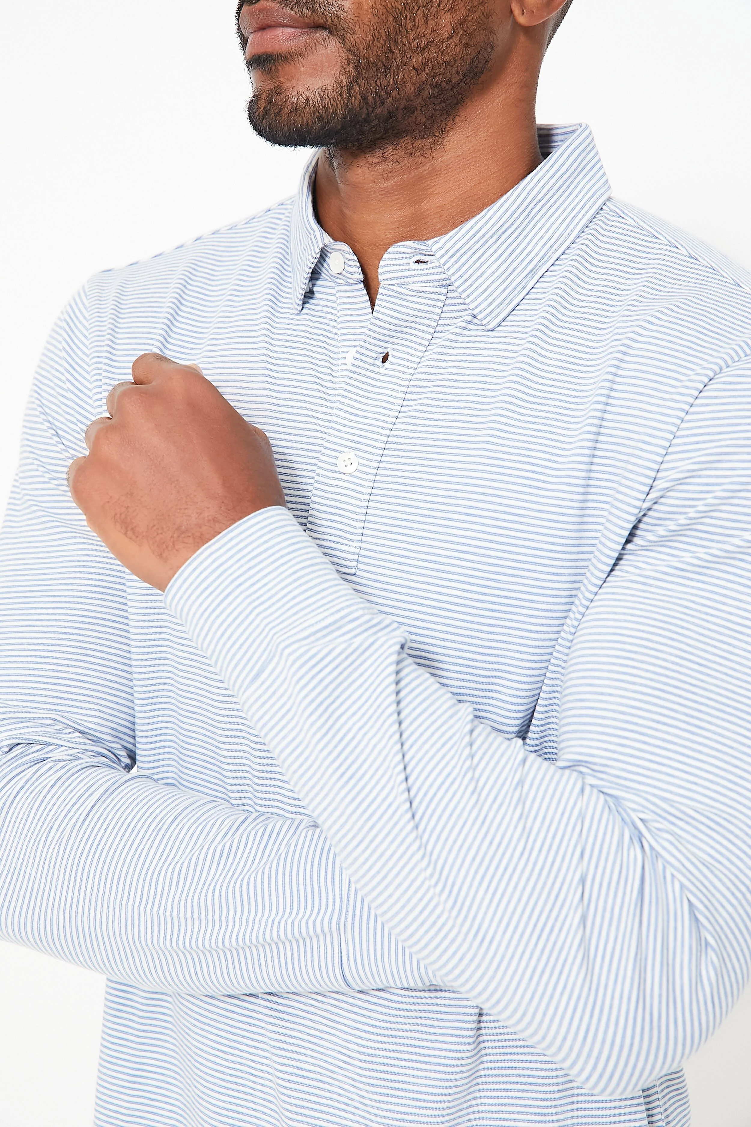 Madaket Stripe Long Sleeve Movement Polo - Image 5