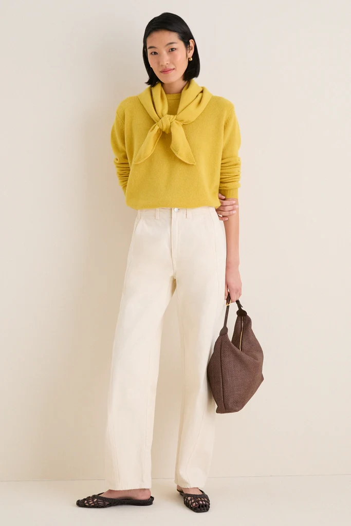 Marigold Cashmere Triangle Scarf - Image 4
