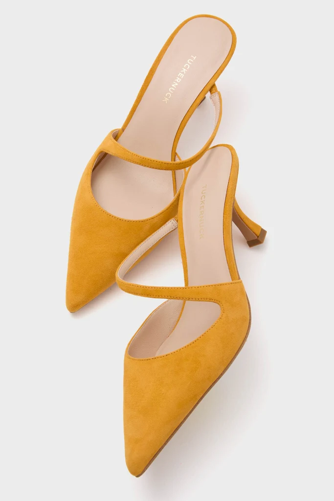 Marigold Suede Mimi Heels - Image 5