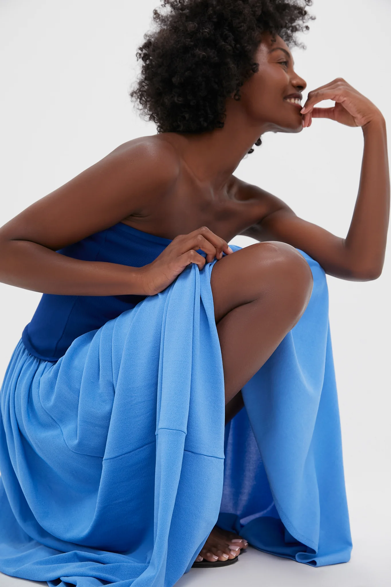Maritime Navy and Marina Blue Strapless Soglio Dress - Image 6