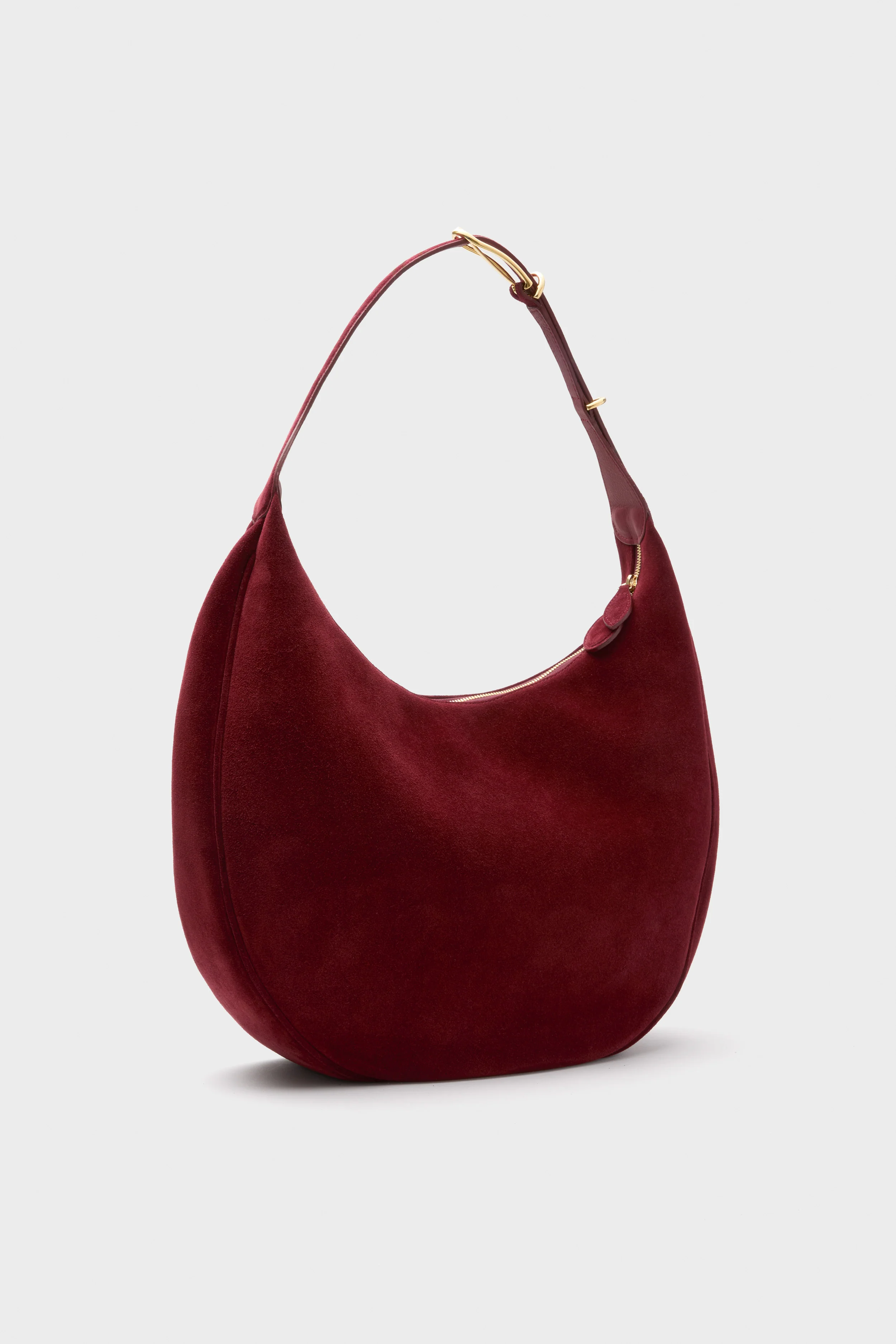 Maroon Suede Moon Hobo - Image 3