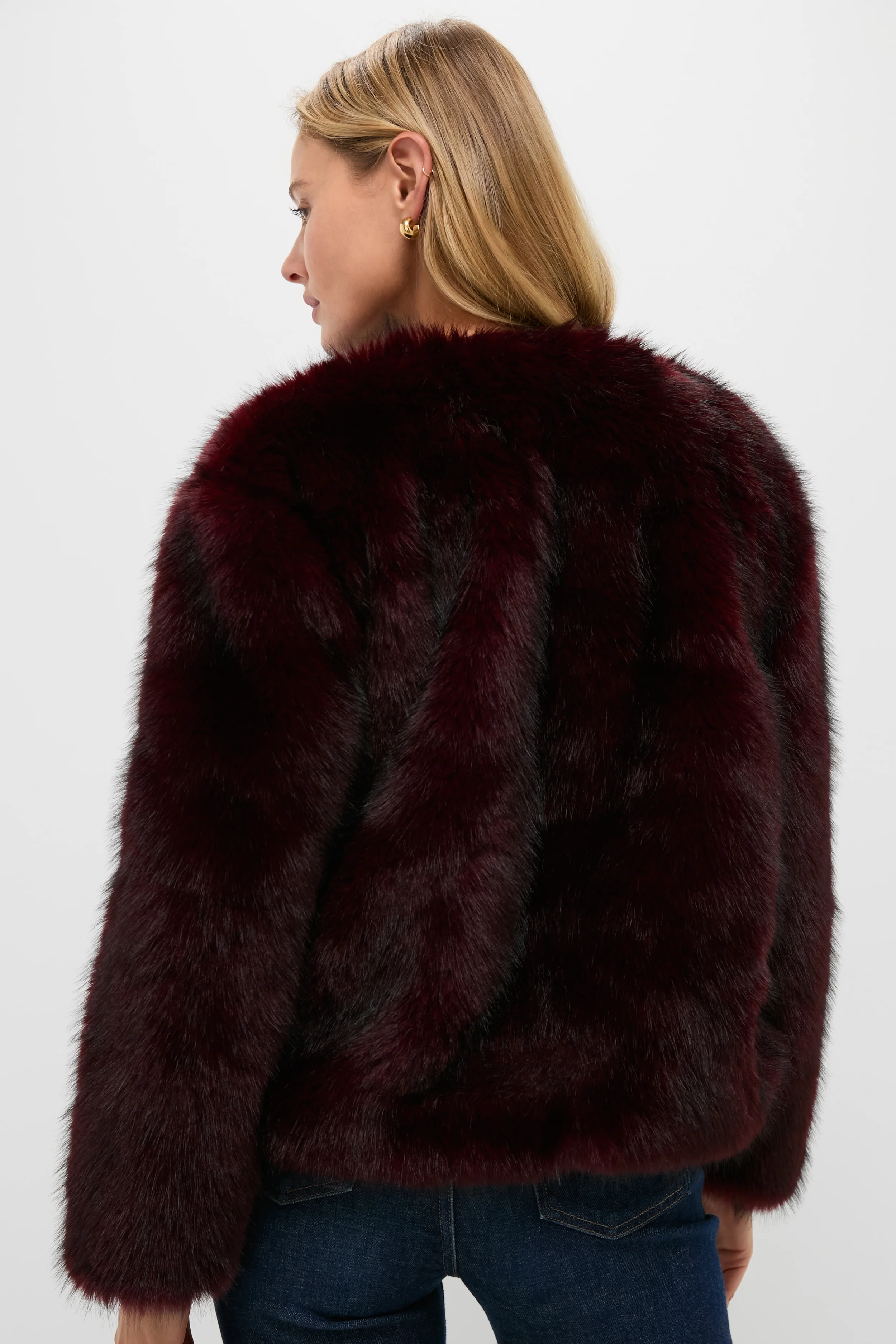 Merlot Faux Fur Bruno Jacket - Image 4
