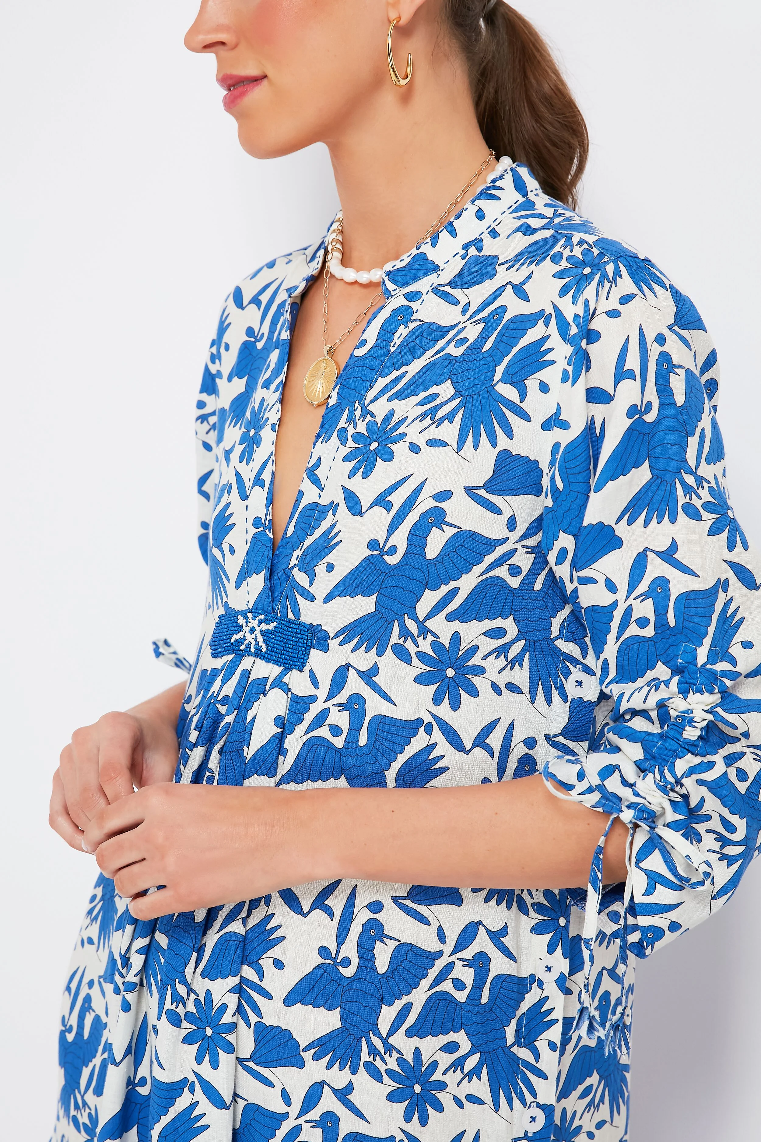 Mexican Blue Bird Catmint Dress - Image 5