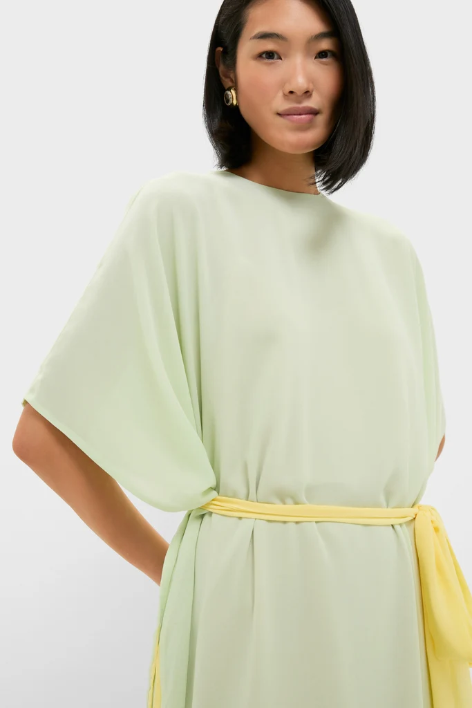 Mint Chiffon Rainier Caftan Gown - Image 6