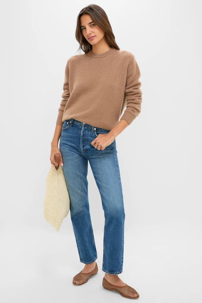 Mocha Cashmere Boyfriend Bodie Crewneck - Image 2