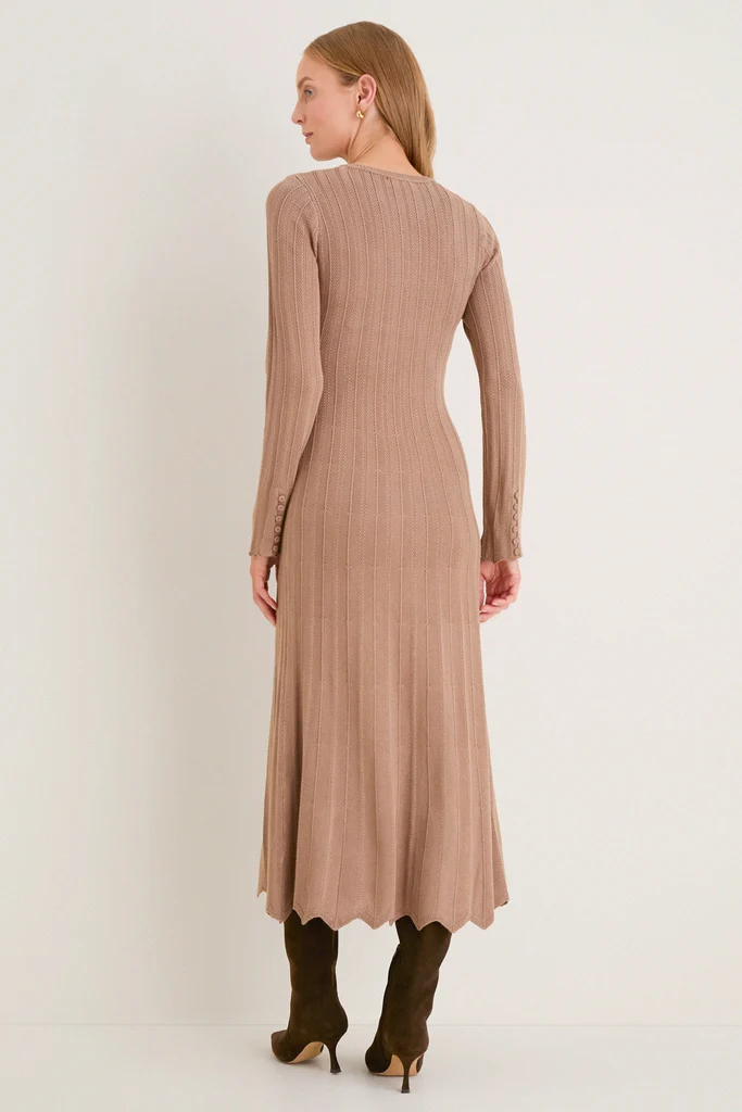 Mocha Knit Solange Dress - Image 3