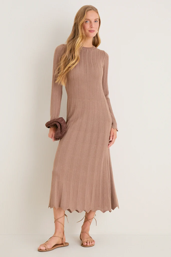 Mocha Knit Solange Dress - Image 6