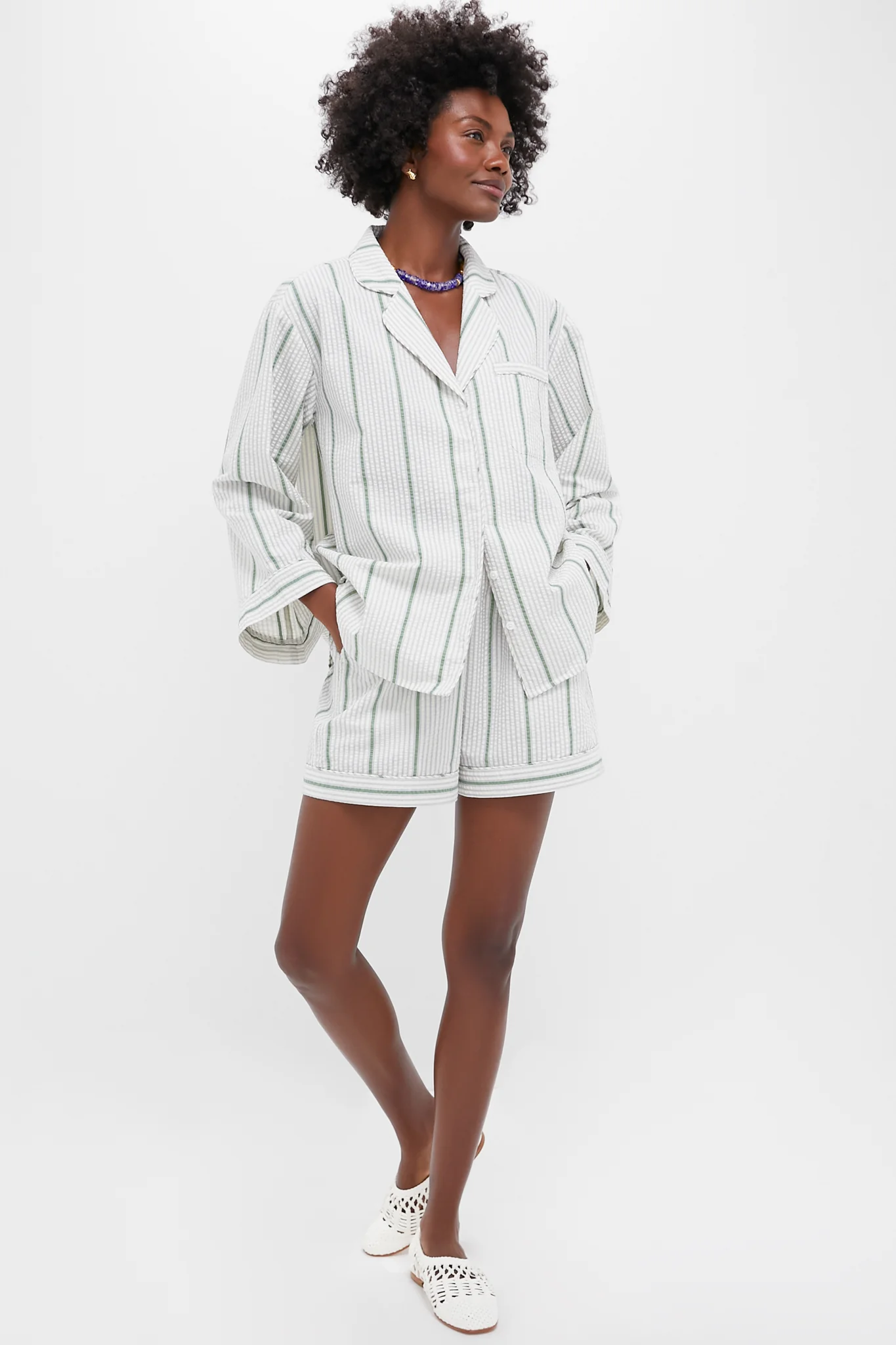 Mondego Stripe Seersucker Novah Short - Image 6