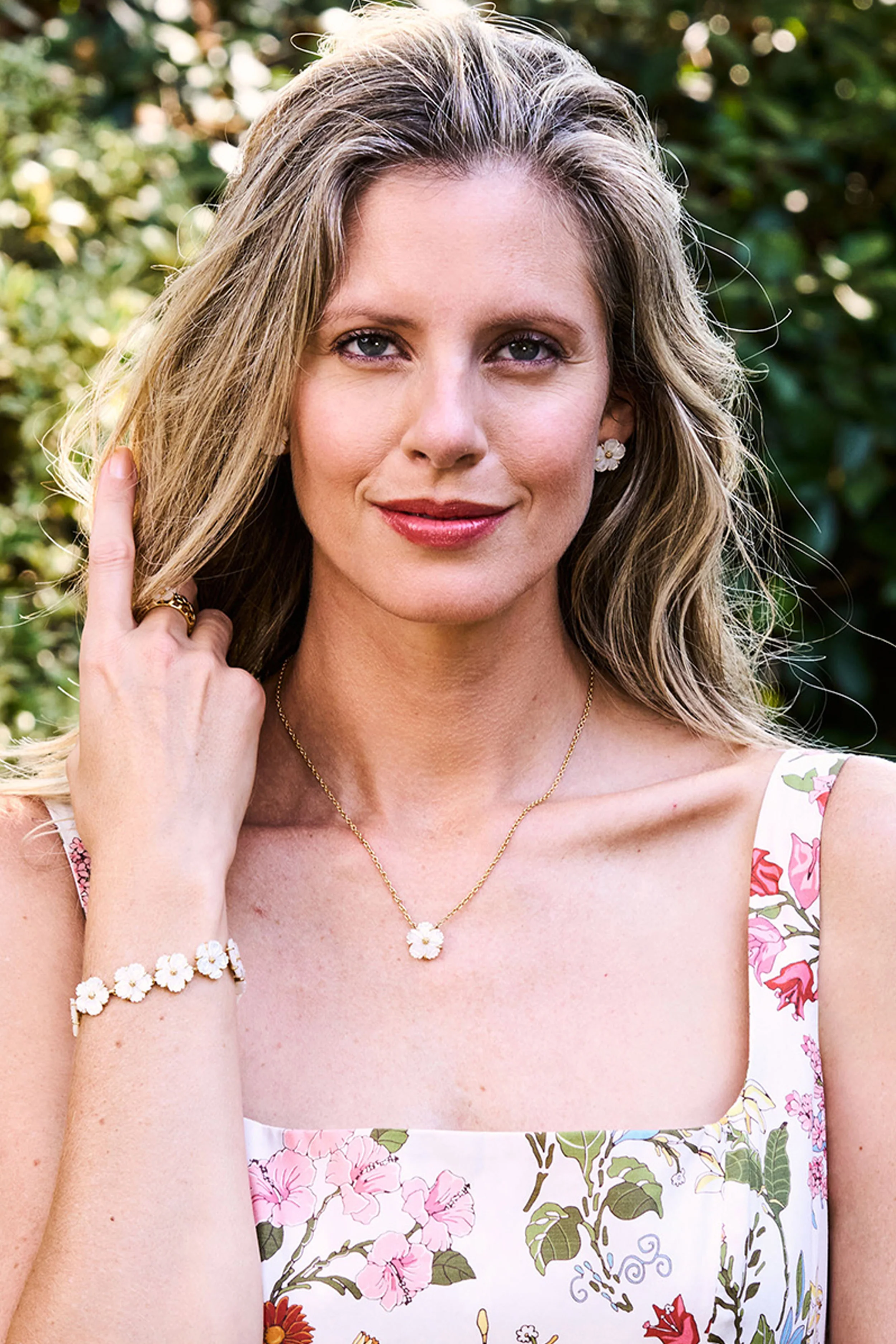 Mother of Pearl Meadow Garden Petite Station Necklace - Image 4