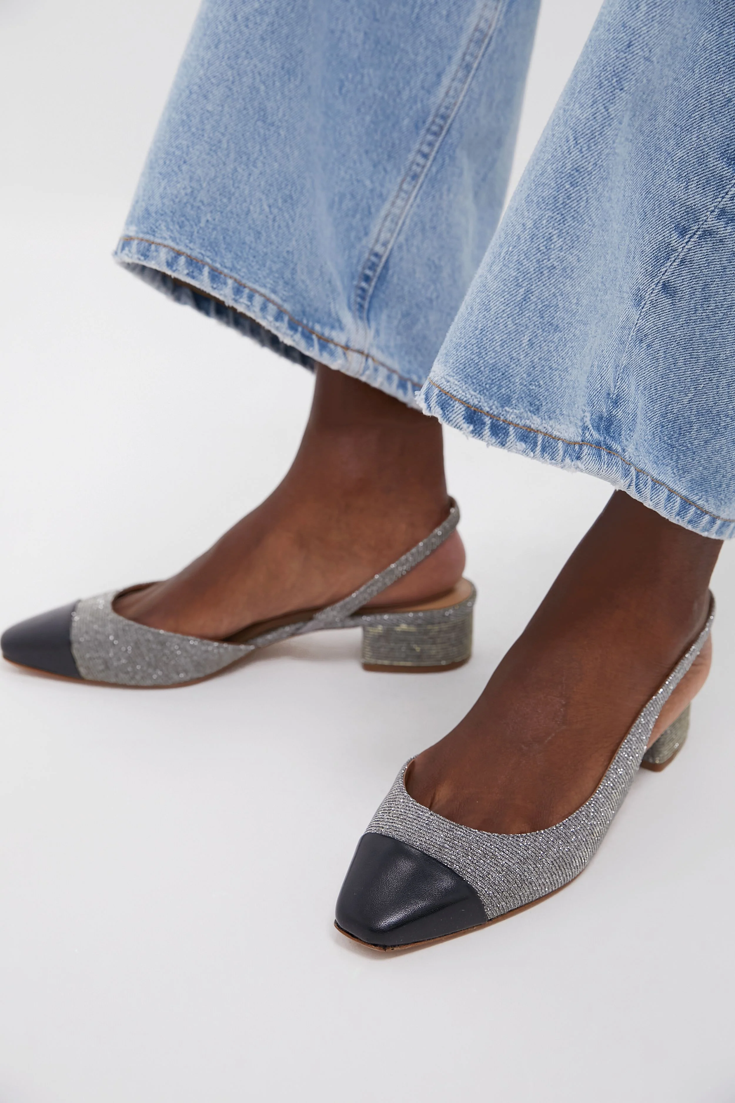 Multi Black Cecile Sling Back Heels - Image 2